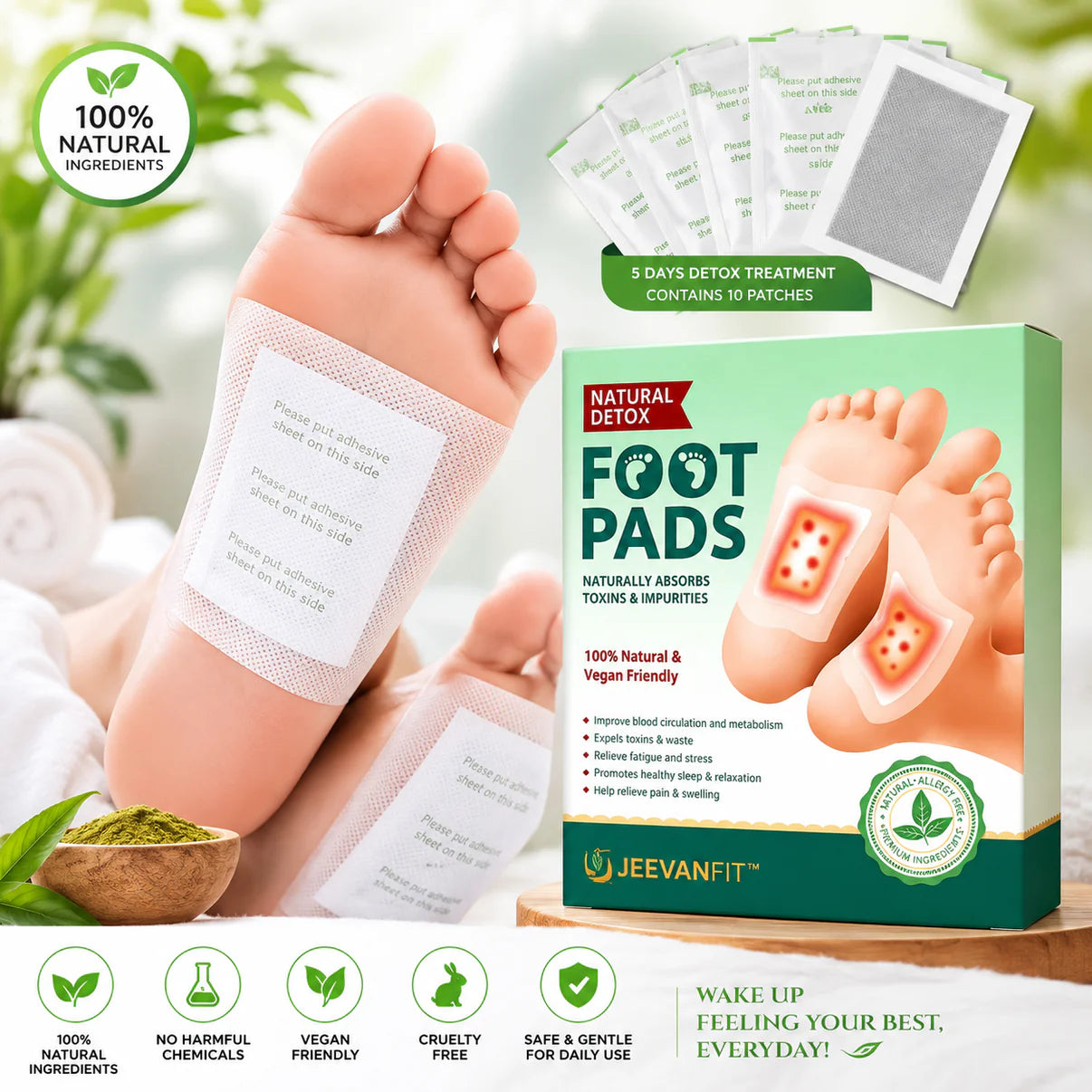 ZapDeal Premium Detox Foot Patches (Pack of 20) BUY 1 GET 1 FREE